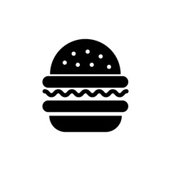 Burger vector icon. vector flat black simple illustration for web and app..eps