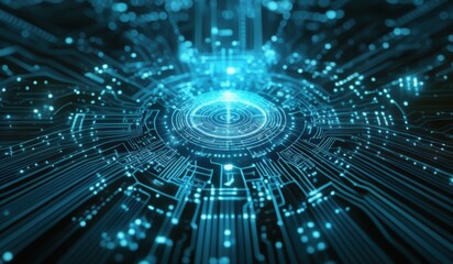 a close up of a computer circuit board with many lights