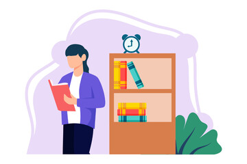 World Book Day Flat Design Illustration