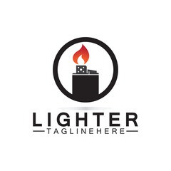 Lighter logo vector icon design template