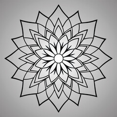 Mandala. Ethnic decorative element. Hand drawn backdrop. Islam, Arabic, Indian, ottoman motifs.