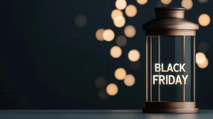 Secretive Black Friday countdown timer, with a bokeh-lit background, creating urgency and exclusivity
