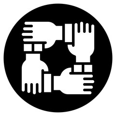 togetherness glyph icon