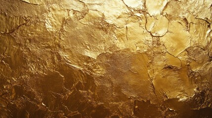 A rough, hammered gold texture background, with uneven surfaces catching the light and creating a rich, artisanal feel.