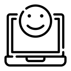 laptop line icon