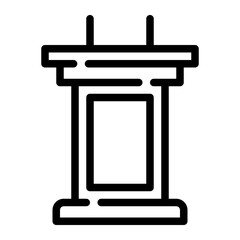 lectern line icon