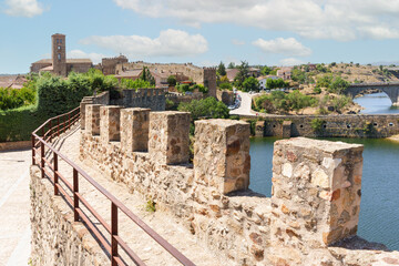 Fototapeta premium Panoramic view of Buitrago de Lozoya from the wall