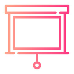 projector screen gradient icon