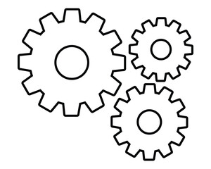 Settings and gear icon vector sing. Gear icon set. Settings icon vector Illustration.