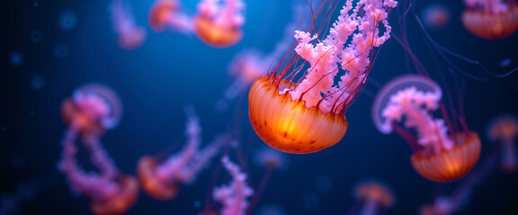 Mesmerizing Dance of Jellyfish in the Ocean's Depths