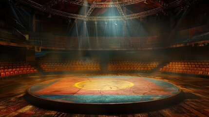 Empty Stage with Spotlights