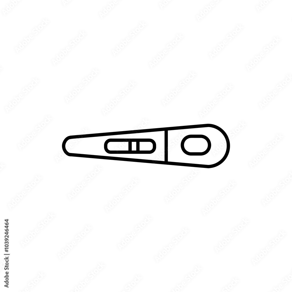 Poster pregnancy test stick vector icon. vector flat black linear illustration for web and app..eps