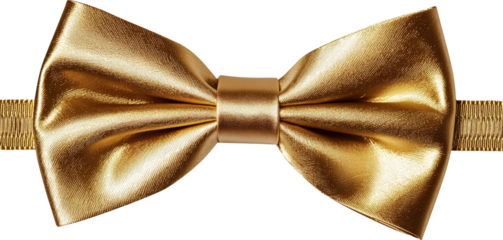 Golden bow tie on black