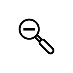 Zoom out vector icon. vector simple  Magnifying glass minus illustration for web and app..eps