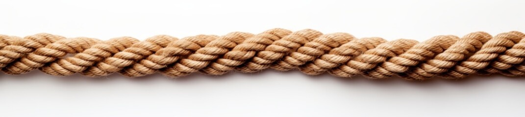Thick rope on white background