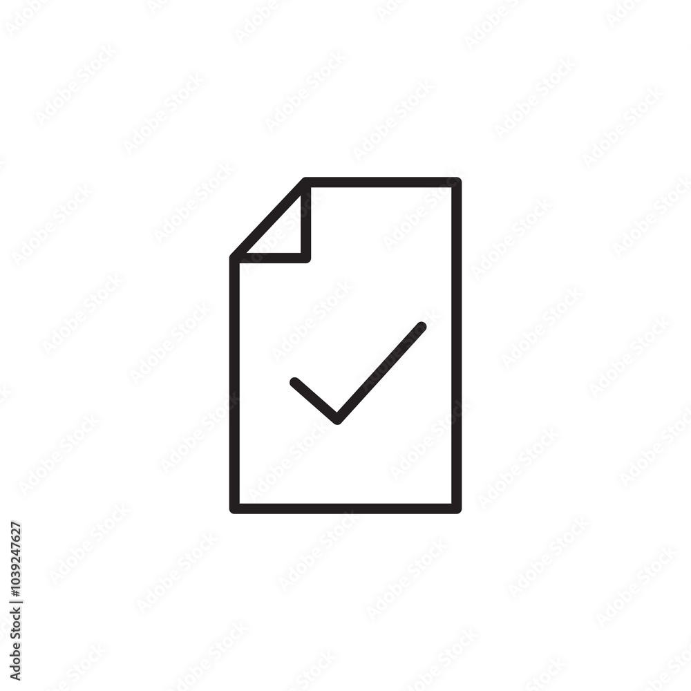 Aufkleber approved document vector , simple flat trendy style linear illustration for web and app..eps