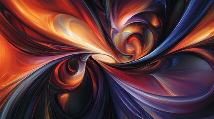Naklejka premium Abstract Swirling Pattern of Red and Blue Colors