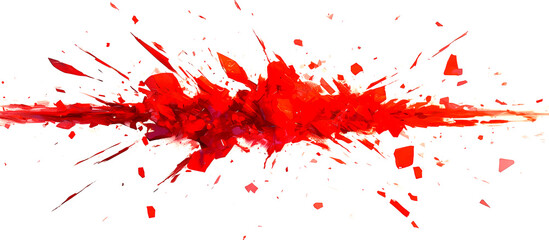 Red and yellow splatter