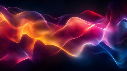 Fototapeta premium Mesmerizing Abstract Sound Waves in Vibrant Cosmic Hues