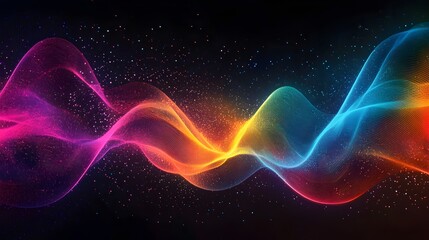 Fototapeta premium Mesmerizing Colorful Sound Wave Abstractions Pulsing with Dynamic Energy and Rhythm