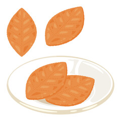 皿に盛られたリーフパイセット