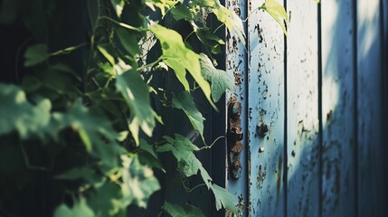 Closed factory gates with rusting metal and faded paint, symbolizing the decline of industry and the passage of time, reflecting a poignant reminder of economic shifts and the human impact of change