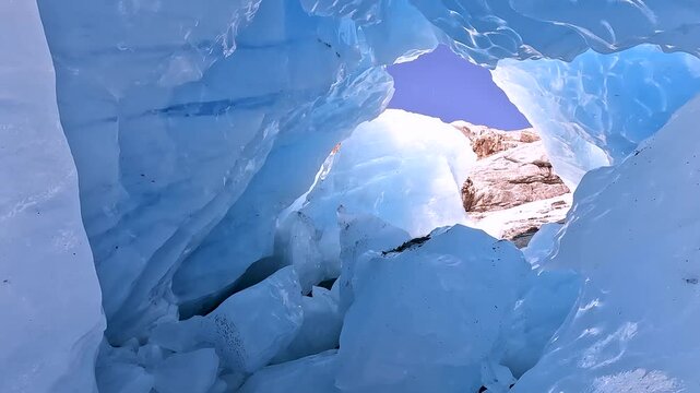 Brewster Glacier: Stunning Ice Formations, Ice caves and Turquoise Meltwater Lakes in New Zealand Southern Alps