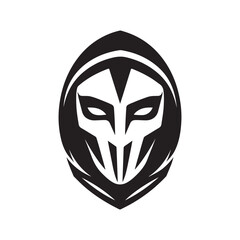 Hacker Mask Silhouette Vector Illustration - Perfect for Graphic Design Projects