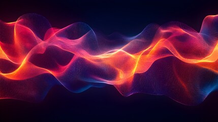Obraz premium Vibrant Digital Soundwaves Mesmerizing Colorful Abstract Motion Artwork