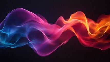 Colorful Abstract Sound Waves Flowing with Dynamic Motion and Energy