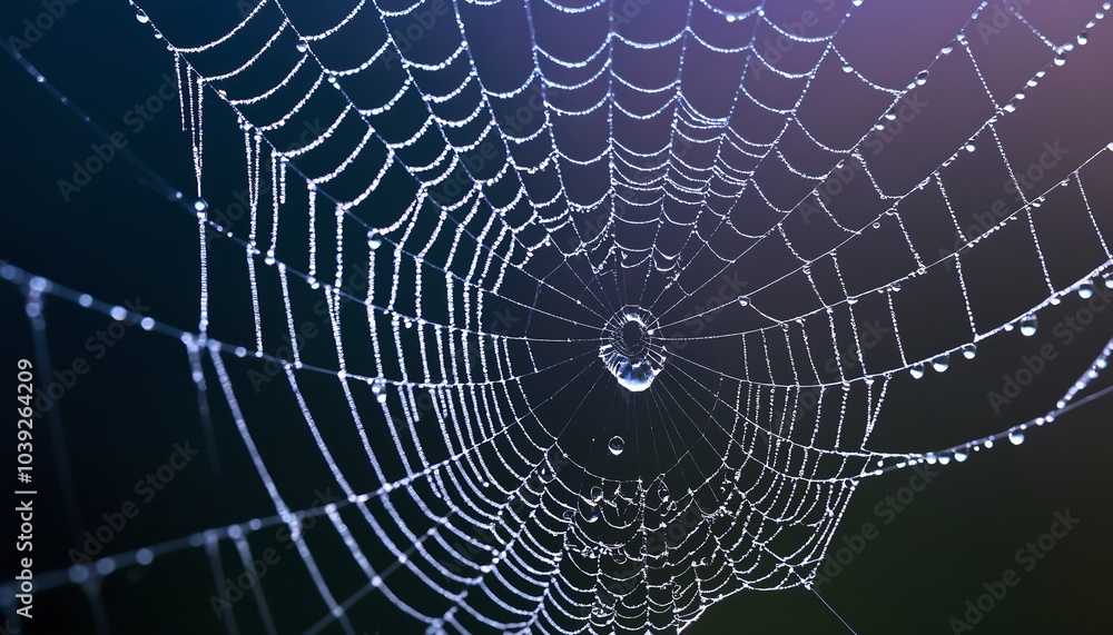 Poster a high-quality 3d representation of a colorful spider web