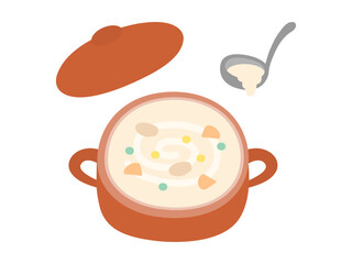 クリームシチューのベクターイラスト01