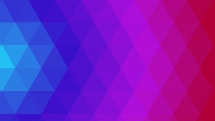 Abstract illustration of blue and pink gradient colors. Triangle texture pattern background.