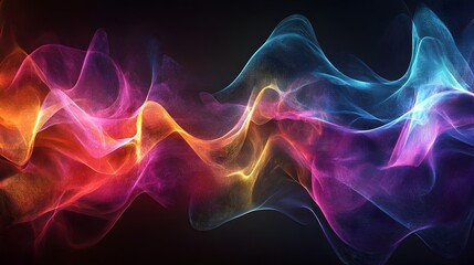 Fototapeta premium Vibrant Colorful Abstract Sound Wave Patterns