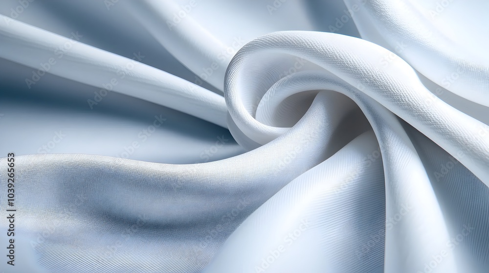 Poster elegant and understated minimalist 3d fabric texture with soft subtle gray folds and shadows serene 