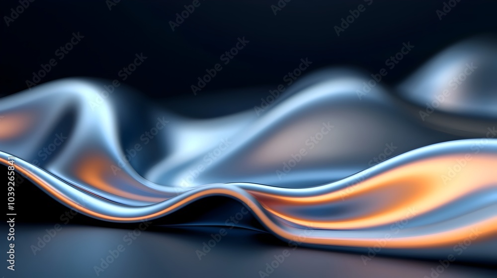 Poster captivating 3d glossy water ripple texture with soft smooth reflections and graceful flowing curves 