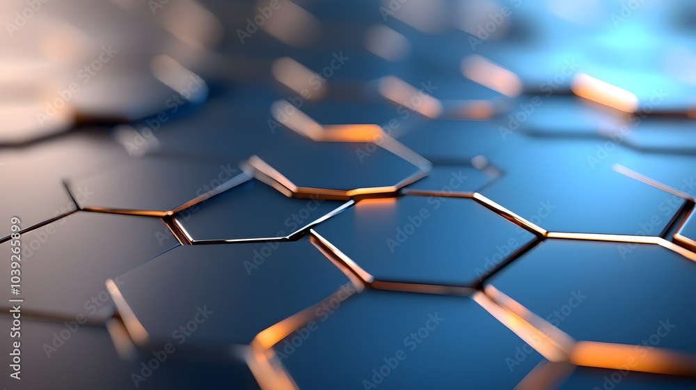 Poster seamless 3d polygonal texture with sharp geometric shapes metallic finishes and a futuristic high te