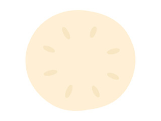 おでんの具の大根のベクターイラスト