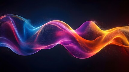 Obraz premium Captivating Abstract Colorful Sound Waves in Motion Generating Dynamic Energy and Rhythm