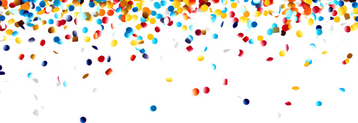 Colorful confetti falling