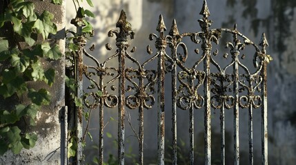 Closed factory gates with rusting metal and faded paint, symbolizing the decline of industry and the passage of time, reflecting a poignant reminder of economic shifts and the human impact of change
