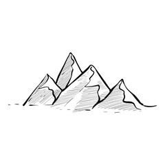 mountain handdrawn illustration