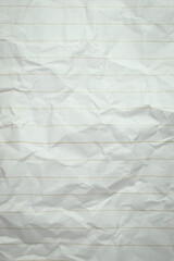 crumpled line paper texture background,  blank sheet notebook