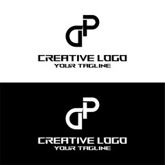 creative letter logo dp desain vektors