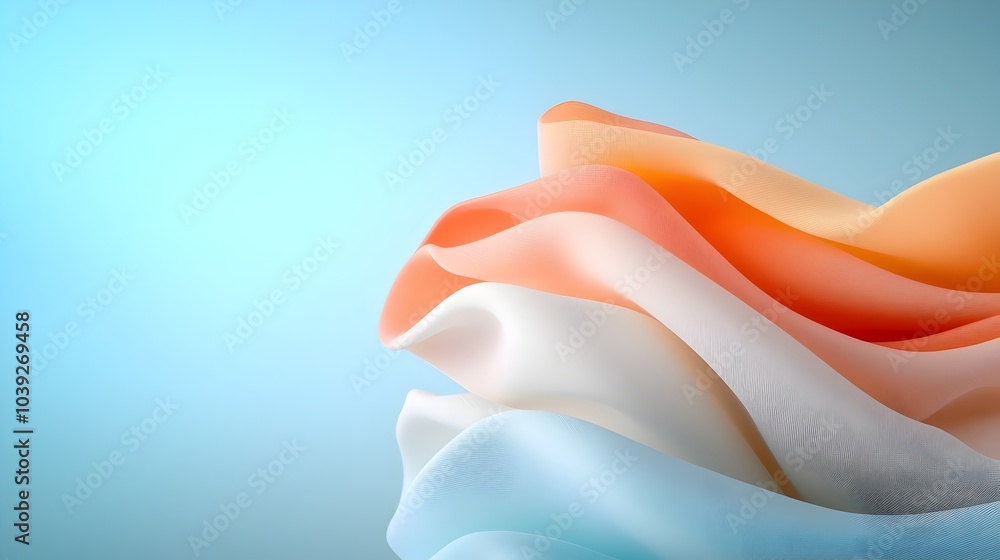 Poster elegant and fluid minimalist abstract background featuring smooth curved lines and soft gradients ev