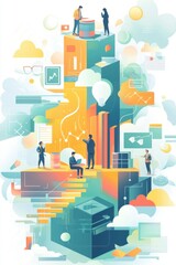 Obraz premium Rise of Innovation: The Pulse of Modern Business