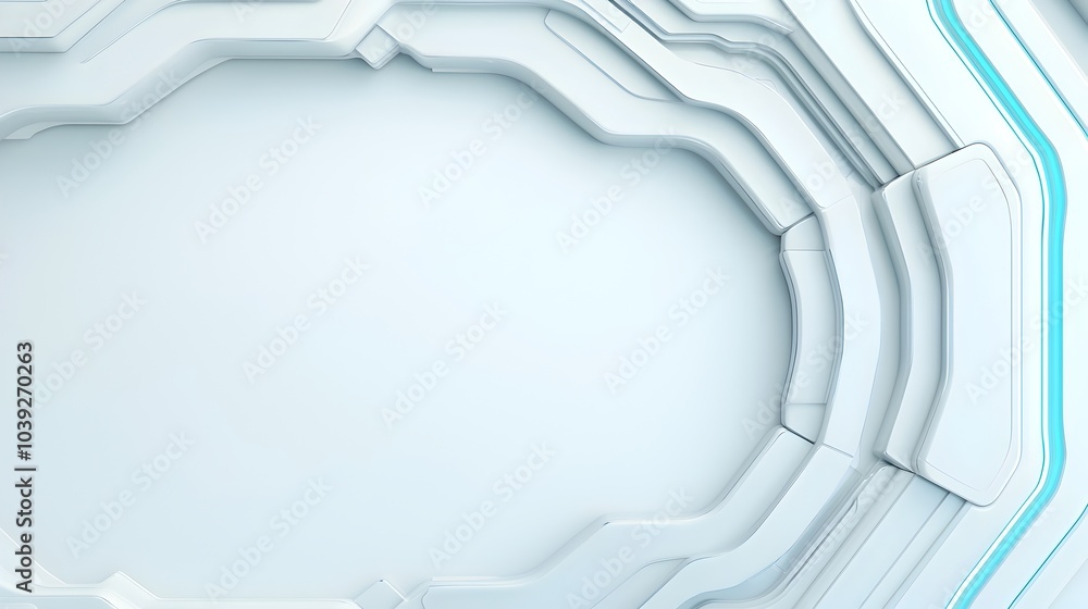 Poster sleek futuristic blue abstract background with smooth geometric structures for a clean modern techno