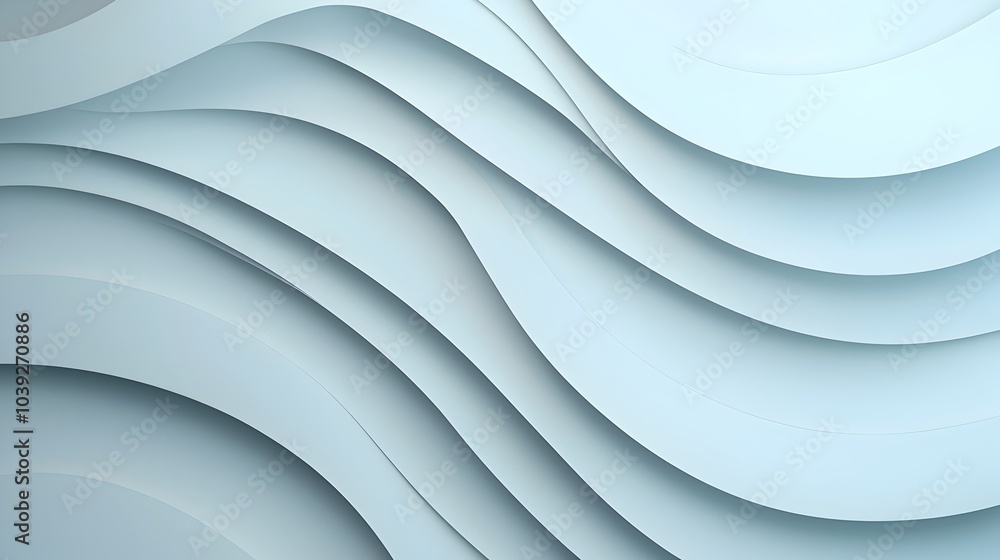 Poster minimalist white futuristic digital background featuring overlapping translucent panels glowing line