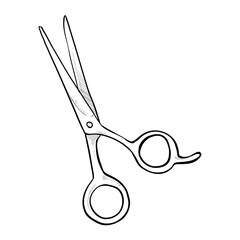 hairdressing scissors handdrawn illustration
