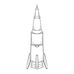 rocket handdrawn illustration